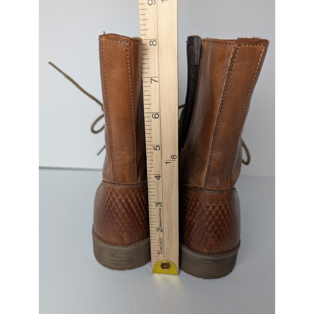 Roan by Bed Stu Deception Womens Boots Brown Leather Lace Side-Zip Size 9 - Picture 9 of 12